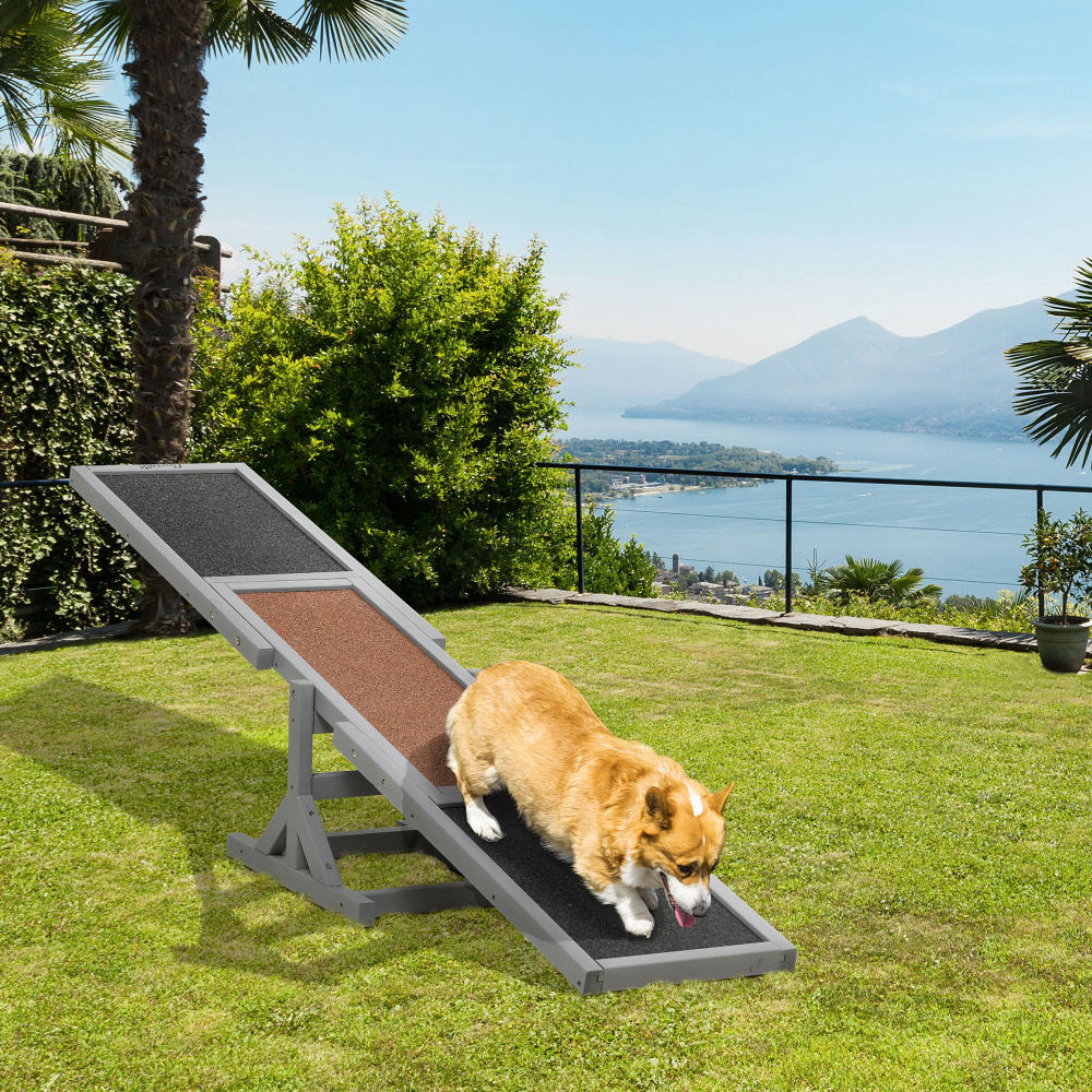 Pet X Supplies & Tack Howell Photos - PawHut Wooden Dog Agility Seesaw for