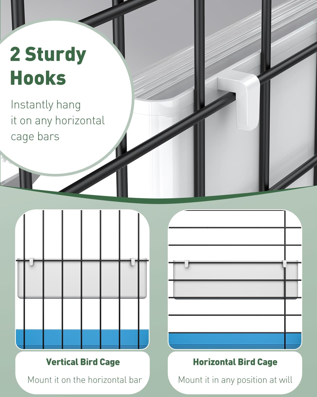 2 Pack Bird Feeder for Cage Ha - Bird Cage Parrot ulasan dan harga