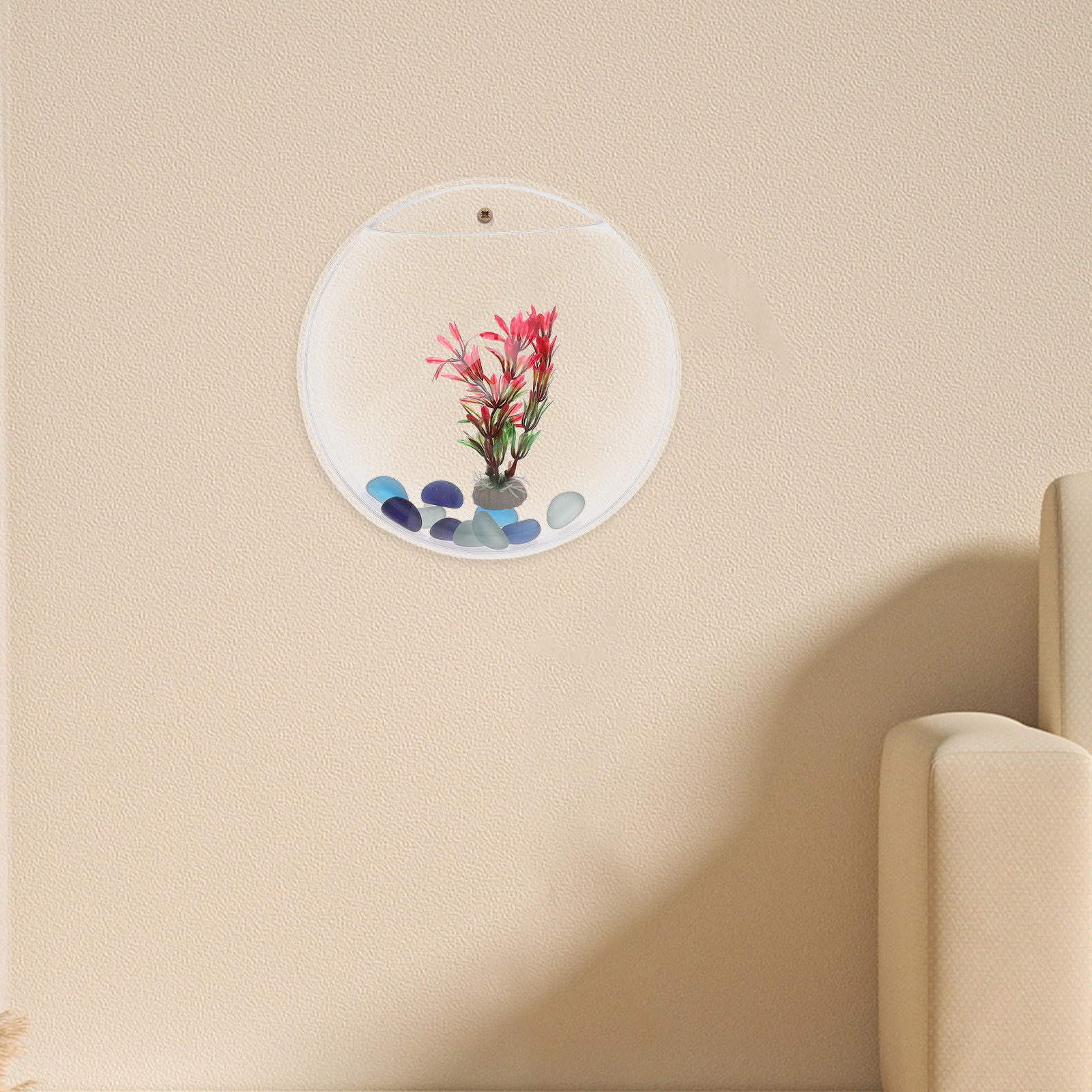 1Set Wall-Mounted Fish Tank 23 - Aquarium Fish Tank ulasan dan harga