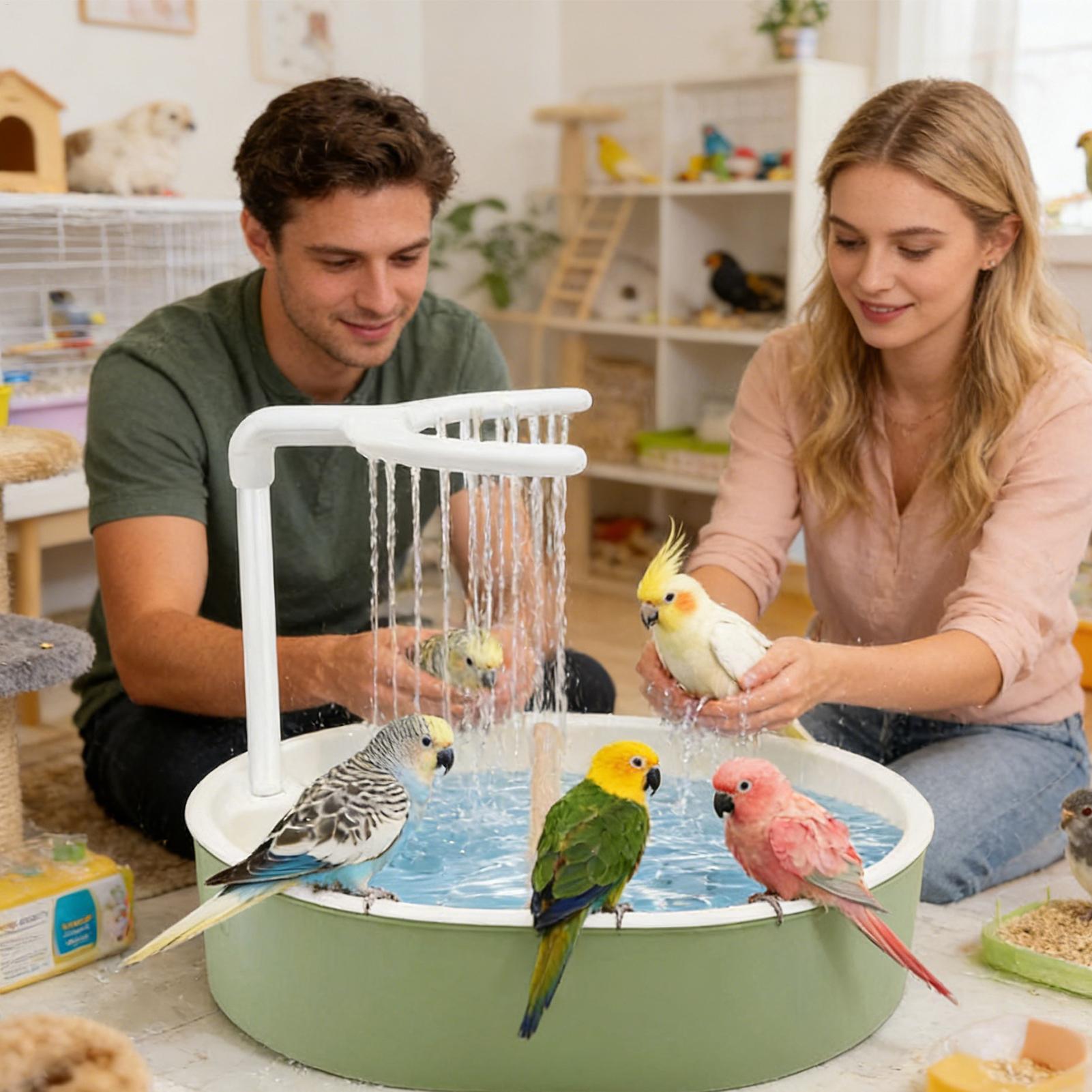 Automatic Bird Bath For Cage U - Bird Cage Parrot ulasan dan harga