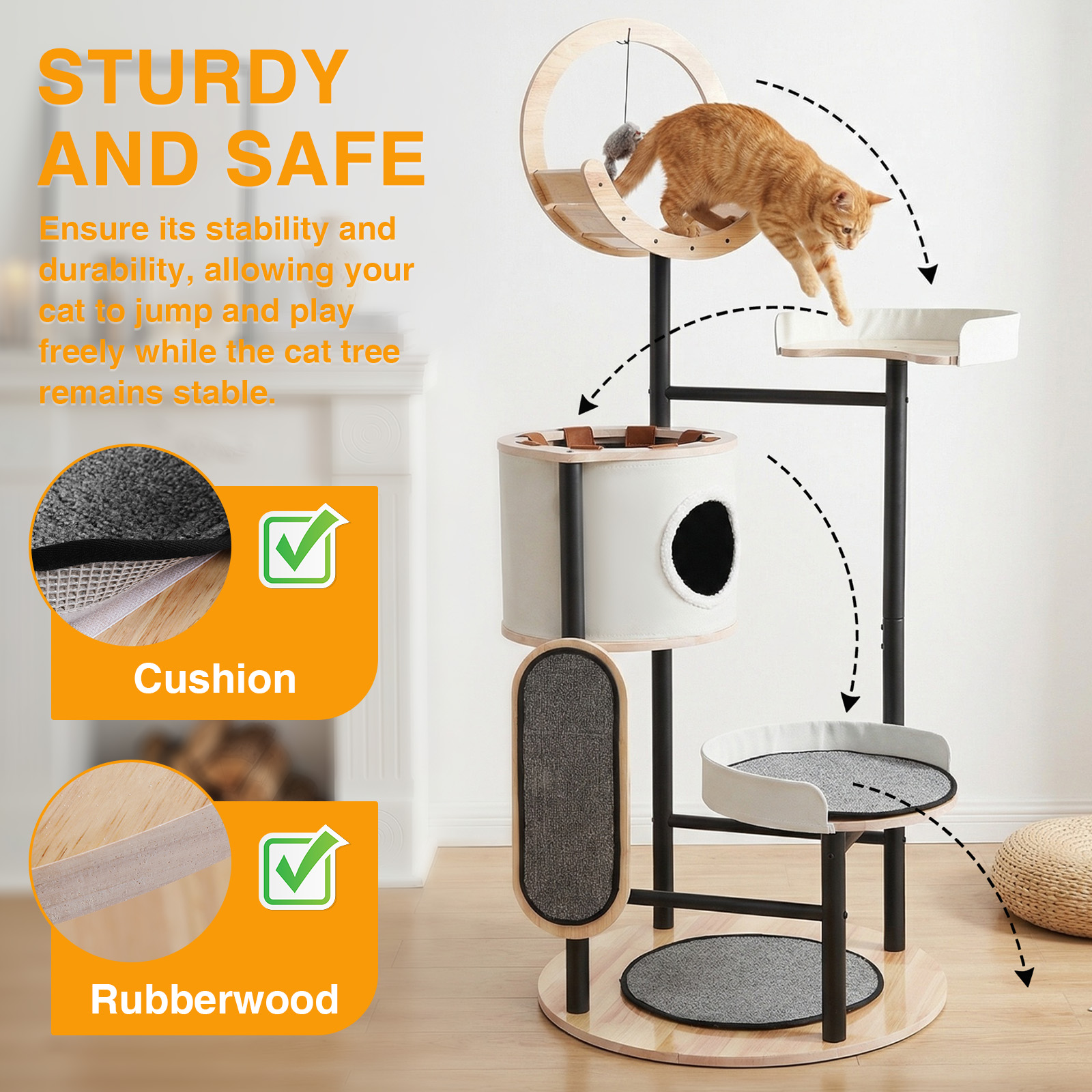66-Inch Cat Tree with Scratchi - Pet X Supplies & Tack Howell Photos ulasan dan harga