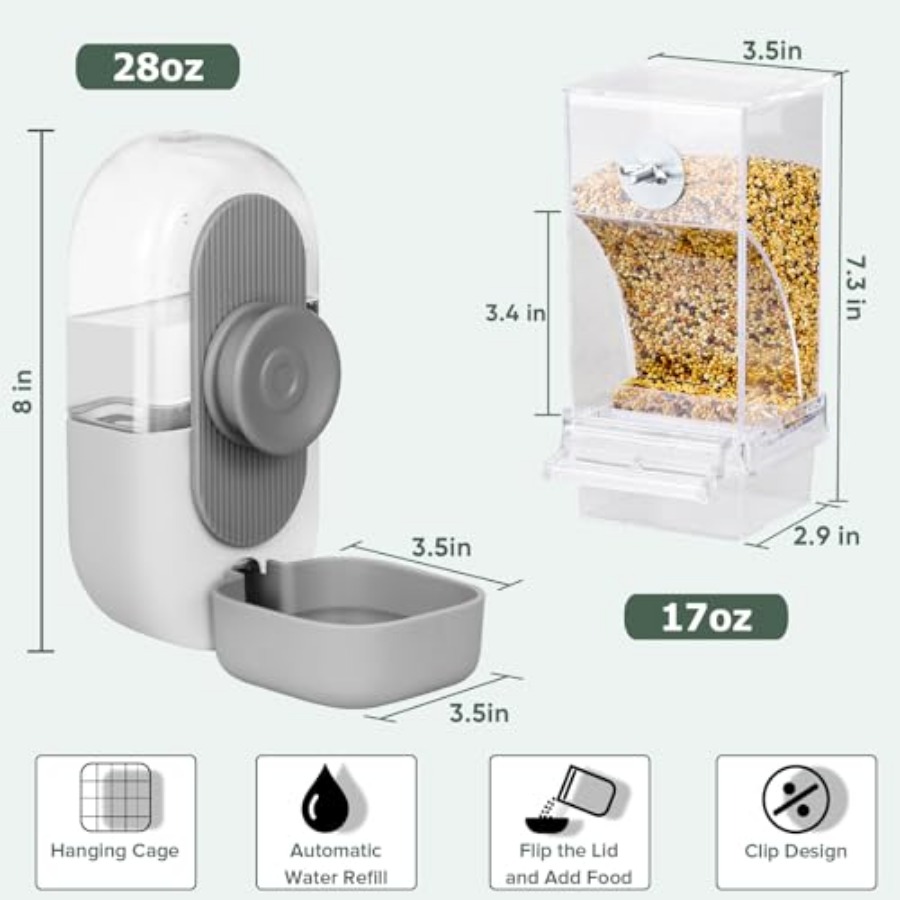 No Mess Bird Feeder and Water  - Bird Cage Parrot ulasan dan harga