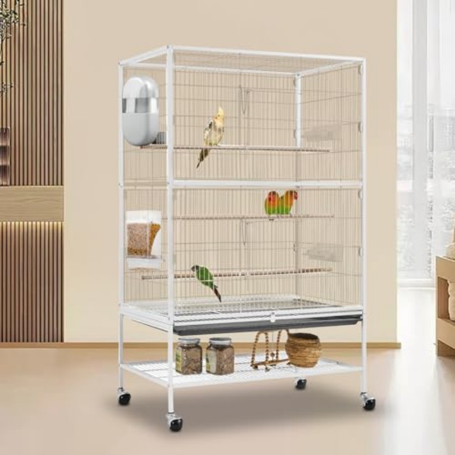 No Mess Bird Feeder and Water  - Bird Cage Parrot ulasan dan harga