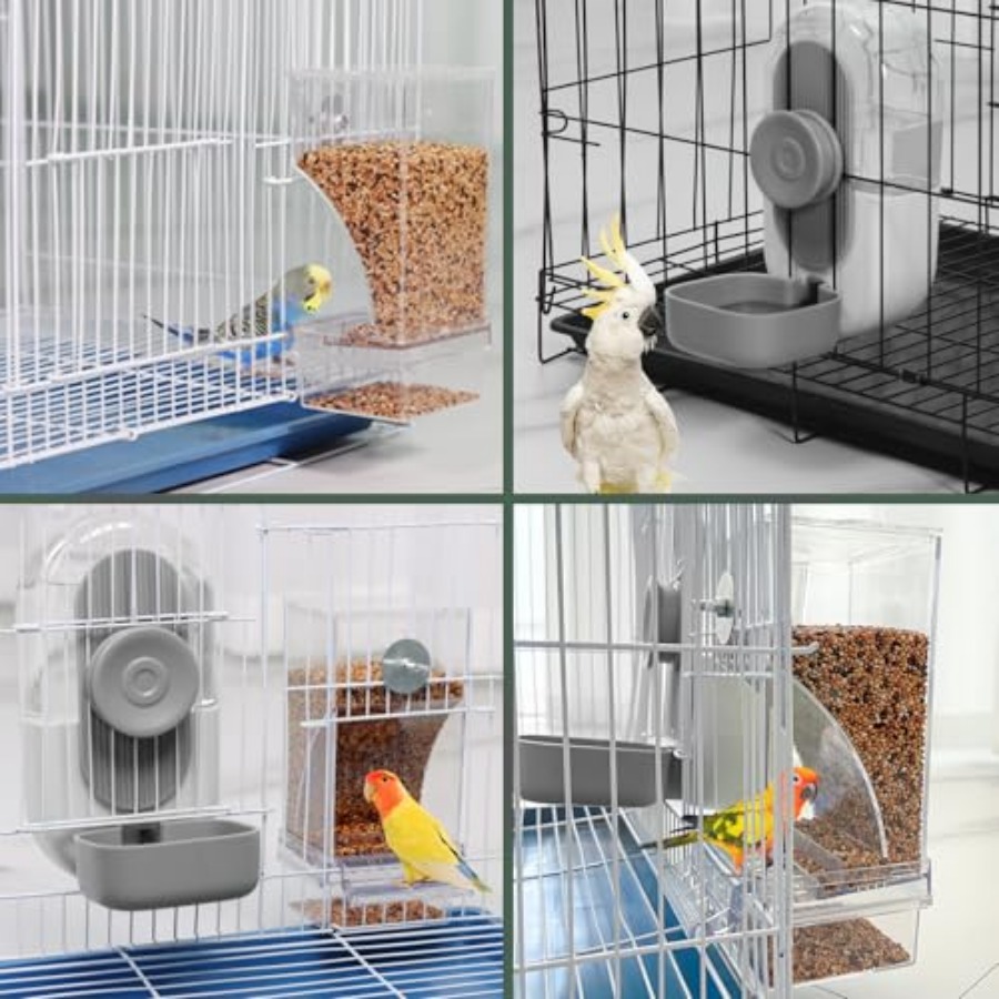No Mess Bird Feeder and Water  - Bird Cage Parrot ulasan dan harga