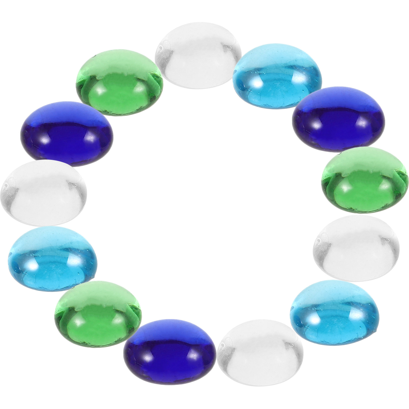1Set Colorful Glass Beads Flat - Aquarium Fish Tank ulasan dan harga