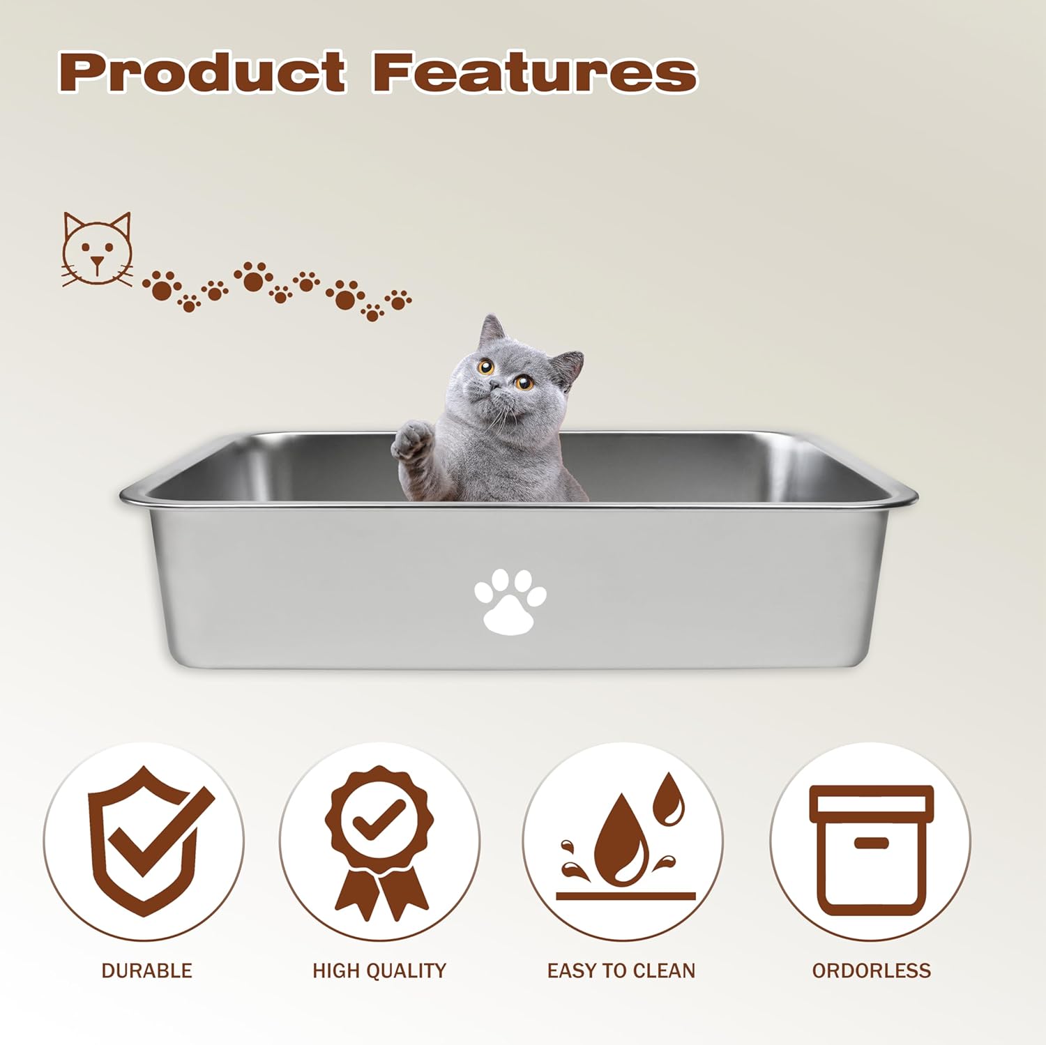 Stainless Steel Cat Litter Box - Pet X Supplies & Tack Howell Photos ulasan dan harga